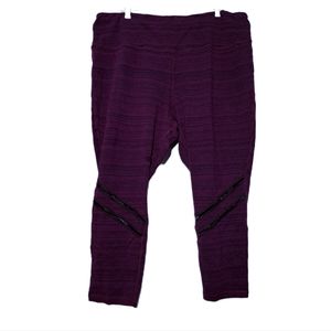 COPY - 🪴 2 For $20🪴 Strip Dyed Purple Capri Leggings